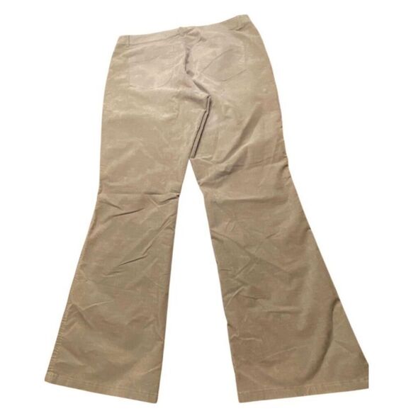 J Jill Tan Gray Classic High Waisted 5 Pocket Soft Boot Cut Corduroy Pants Sz 12 - Picture 4 of 5